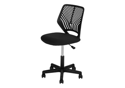 Black Adjustable Kids Office Chair - Swivel Ergonomic