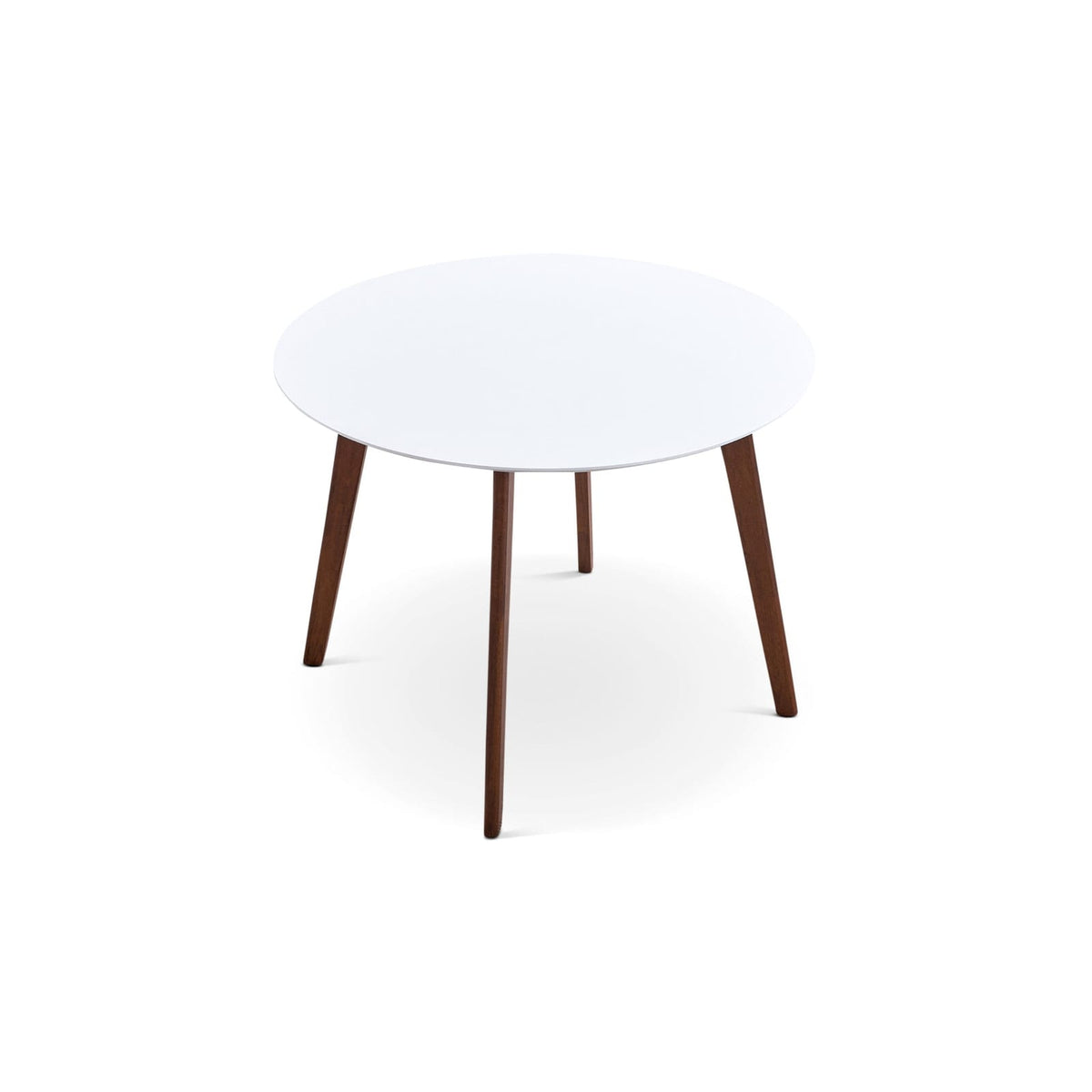 Mid-Century Modern Oval Dining Table with Solid Wood Legs for Dining Room