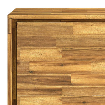 39" Wide Acacia Wood Storage Cabinet - Light Brown for Living Room