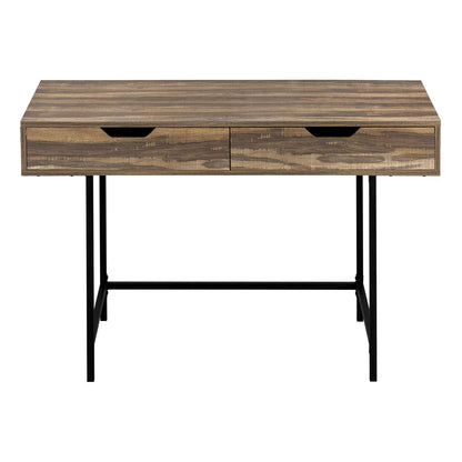 Brown Computer Desk with Storage Drawers - 48" L