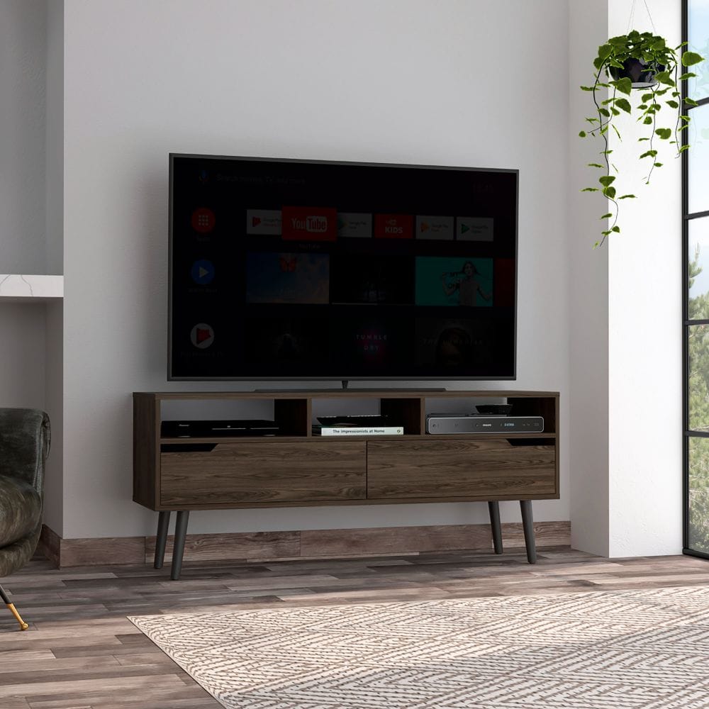 Hamburg TV Stand - 50-60" TVs, Brown Engineered Wood