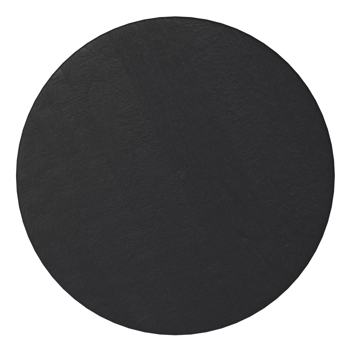 Boyd 13 Inch Ribbed Accent Table - Black Wood for Living Room