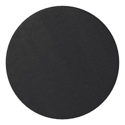 Boyd 13 Inch Ribbed Accent Table - Black Wood for Living Room