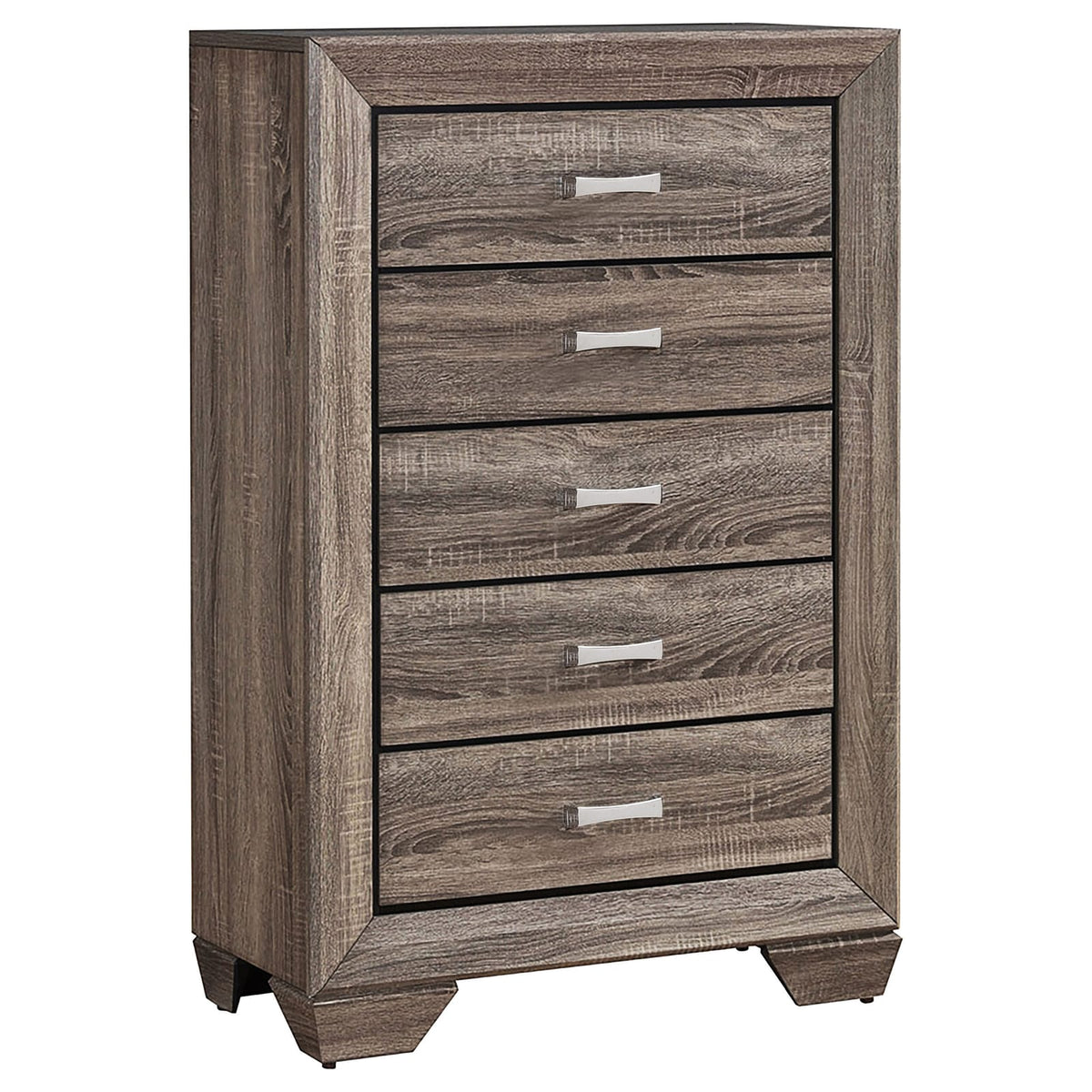 Harrison Washed Taupe 5-drawer Bedroom Chest - Taupe Engineered Wood Dresser