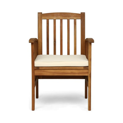 Teak Acacia Wood Dining Set - 6 Seat Patio Table
