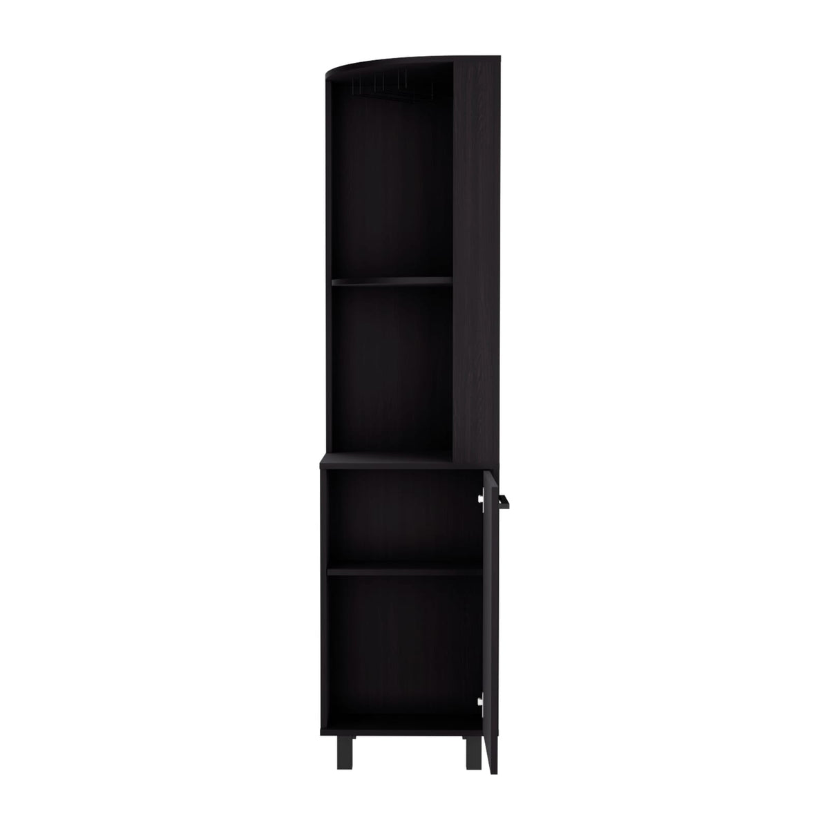 Black Corner Wine Cabinet 17.7" W - 10 Wine Racks