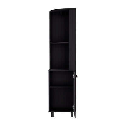 Black Corner Wine Cabinet 17.7" W - 10 Wine Racks