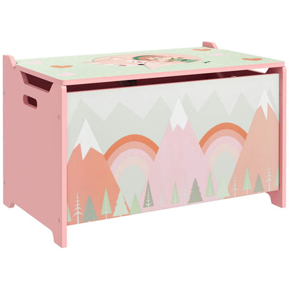 Pink MDF Toy Box - Kids Bedroom Storage