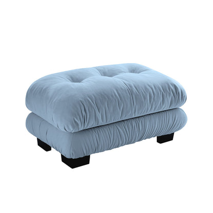 Blue Chenille Ottoman - 36" Storage Footrest