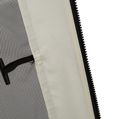 White Polyester Gazebo Netting Screen for Patio and Poolside Areas