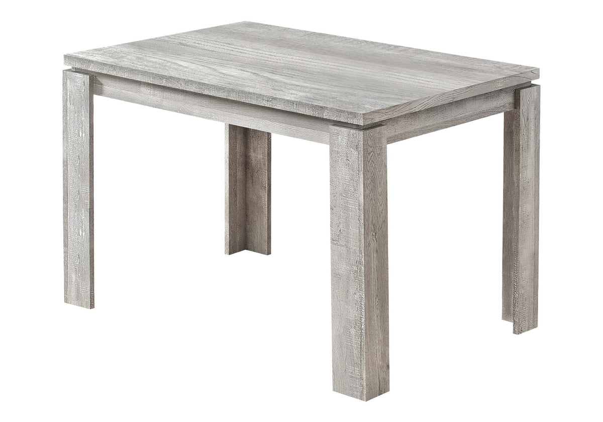 Grey Dining Table - Seats 4, 47 Inch Rectangular for Dining Room