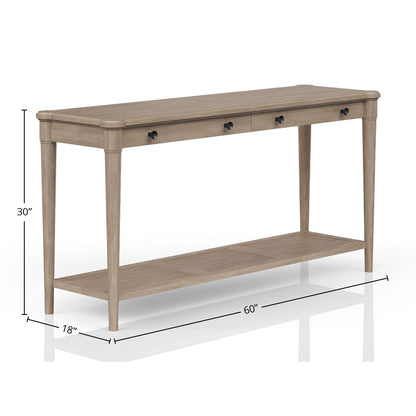 Sofa Table in Sand Finish - Storage & Style