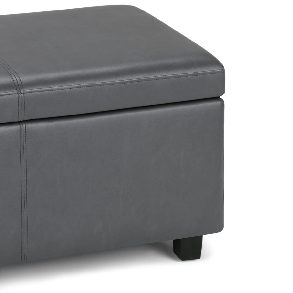 Dark Gray Storage Ottoman Bench - Spacious & Stylish