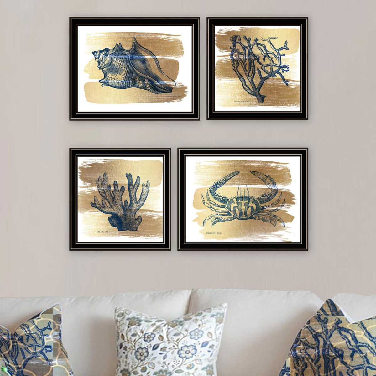 Trendy Framed Wall Art - Multi-Color Sea Collection