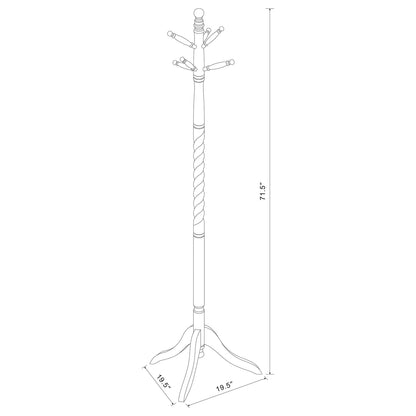 Brown Wood Coat Rack - Traditional Entryway Style
