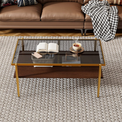 Gray Tempered Glass Coffee Table Set - 3 Piece Living Room Table