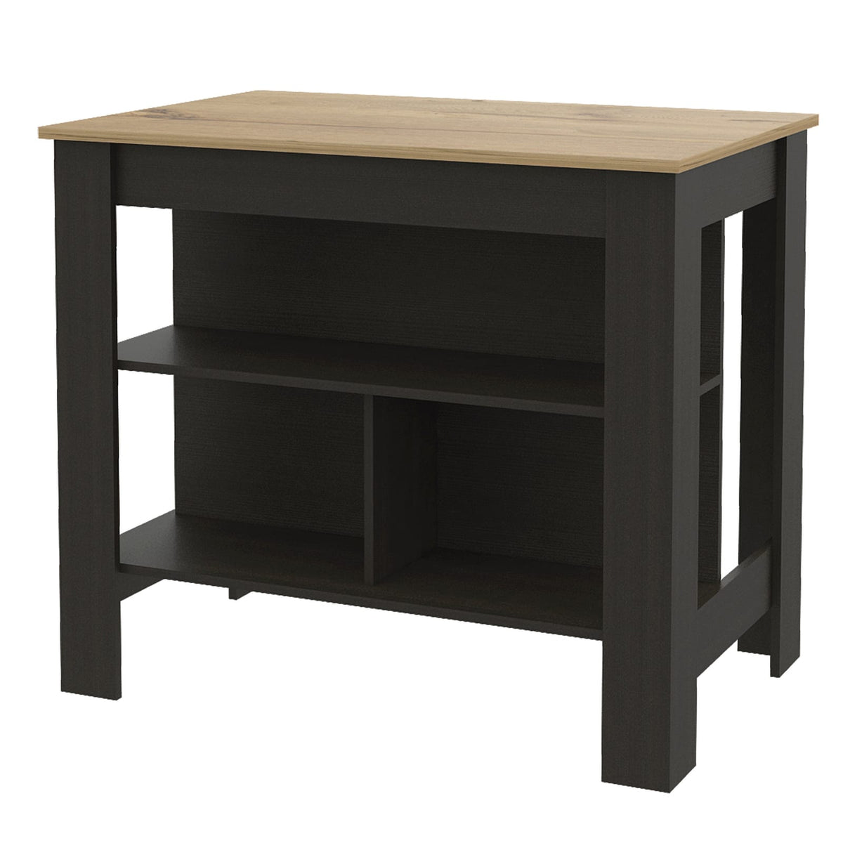Multicolor Engineered Wood Kitchen Storage Cabinet with Four Shelves