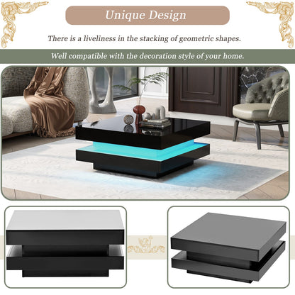 Small Black Square Coffee Table - 31.5" x 31.5"