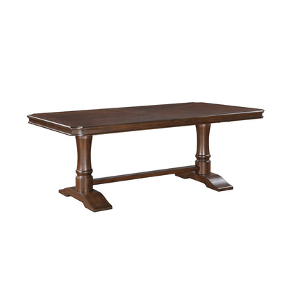 Cherry Wood Dining Table Set Seats 4 with Extension Leaf