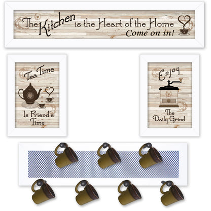 White Kitchen IV 4-Piece Vignette - Peg Mug Rack