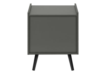 Grey Laminate Accent Table with Storage Drawer - 24" High