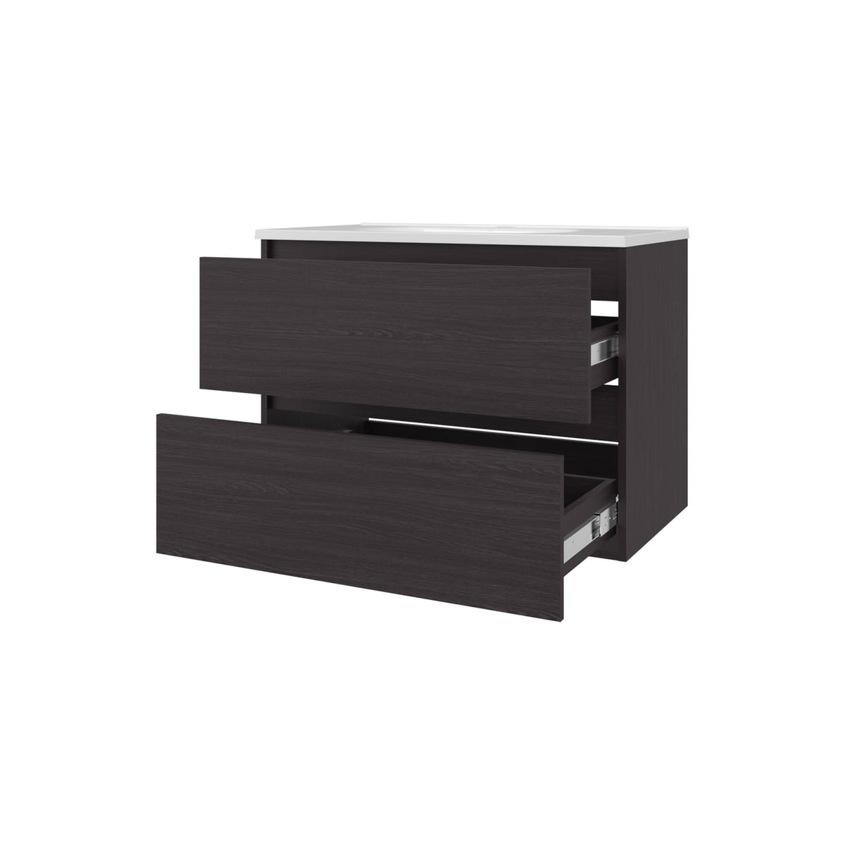 Wenge Floating Bathroom Vanity with Two Drawers