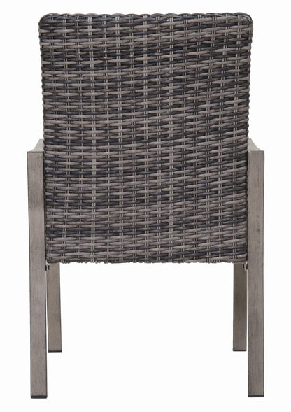 Brown White Outdoor Dining Chairs - 2 Piece Patio Set