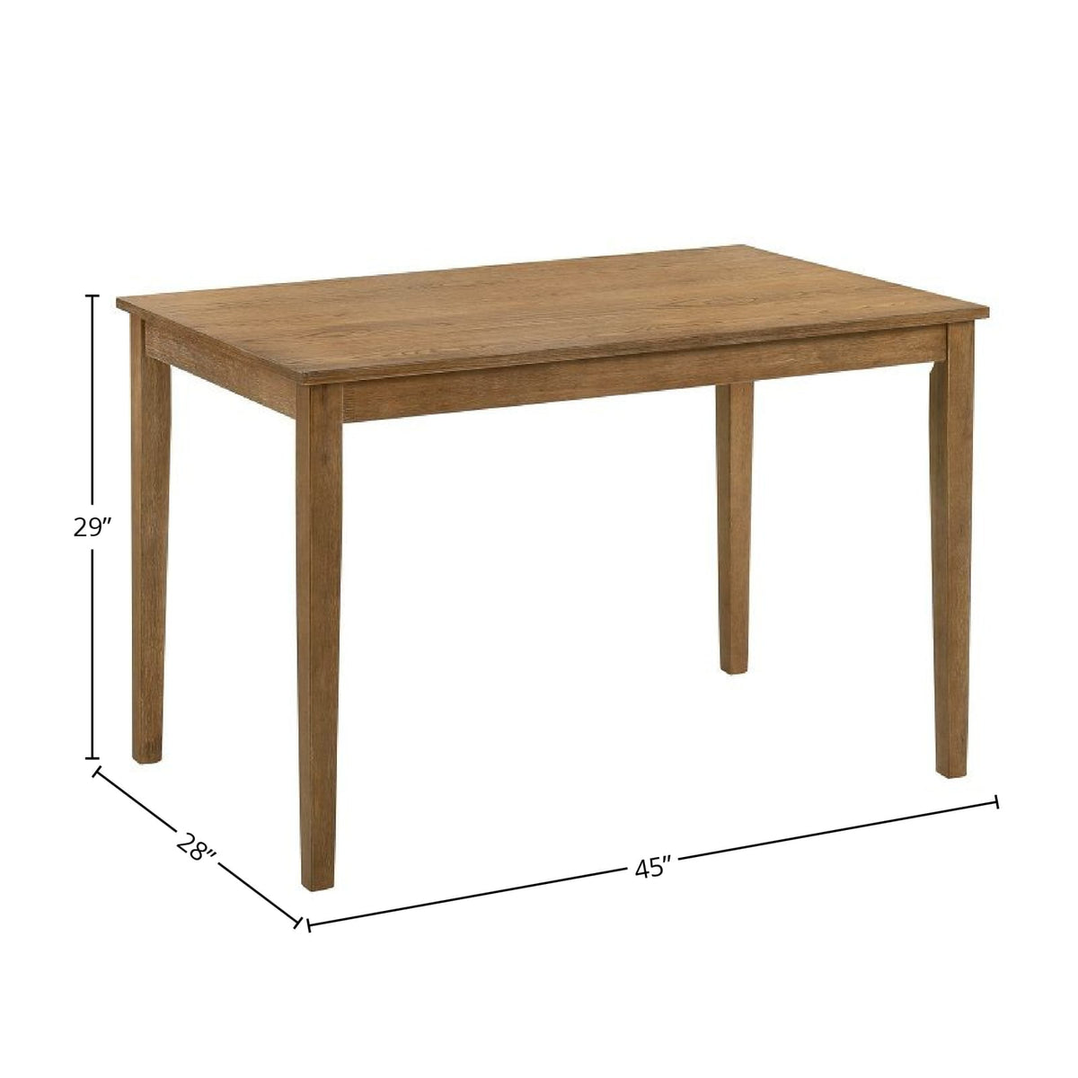 Kayee Weathered Oak Finish 5PC Pack Dining Set - Dining Table & Chairs