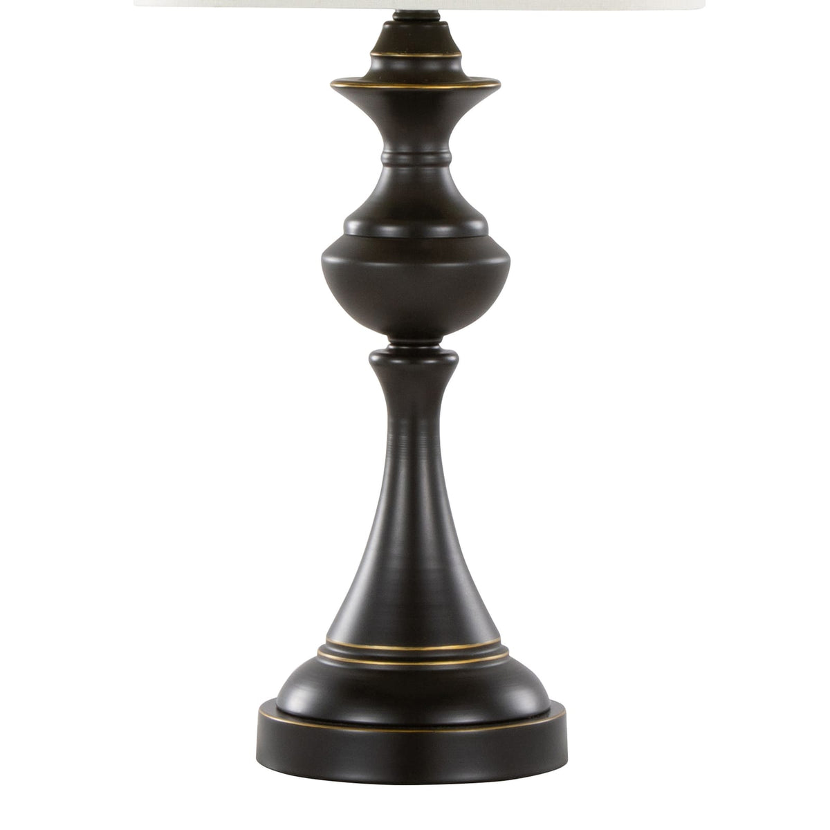 Montgomery 29" Contemporary Metal Table Lamp - Set of 2 (Bronze, Linen)