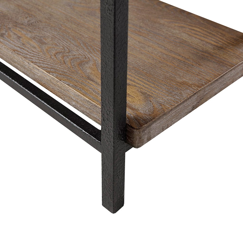Grey Wood Desk - 60" W Work From Home Storage