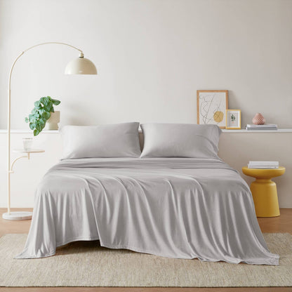 3 PCS Twin All Season Sheet Set Grey - Soft Cotton Sheets