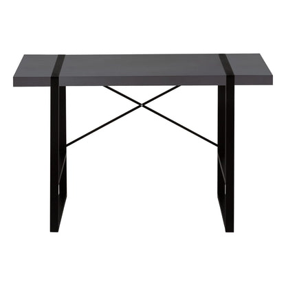 Grey Computer Desk - 48" L Home Office Desk with Black Metal Legs