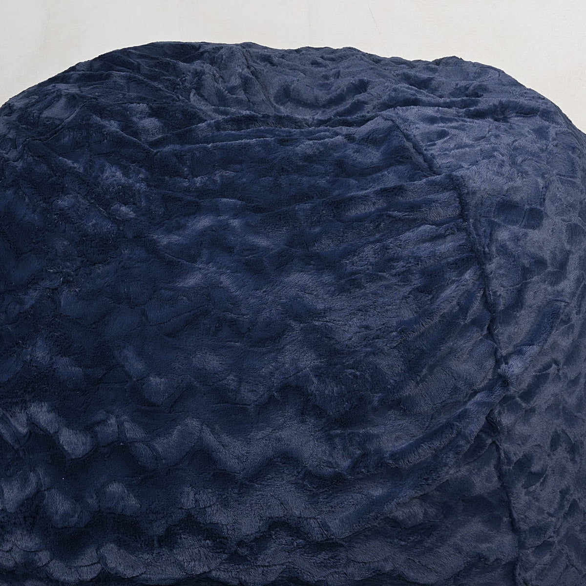 Navy Faux Fur Bean Bag Chair, 5ft Cozy Lounger for Adults and Kids