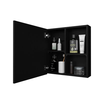 Wenge Medicine Cabinet with Mirror - Wall Mounted Storage