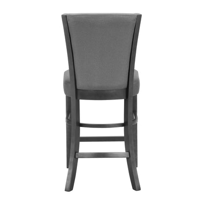 Gray Upholstered Dining Chairs - Set of 2 Counter Height