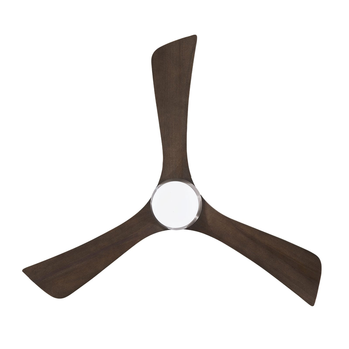 Nickel Wood Ceiling Fan with Light for Bedroom Decor
