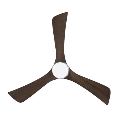 Nickel Wood Ceiling Fan with Light for Bedroom Decor