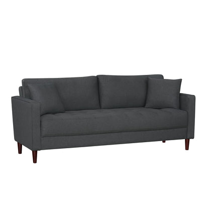 Contemporary Gray Sofa - 2 Seat Plush Comfort for Living Room