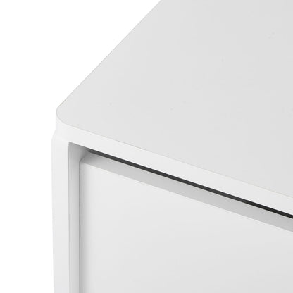 White Kids Storage Bench - MDF Toy Box with Backrest