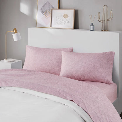 Blush Polyester Queen Sheet Set - 4 Piece