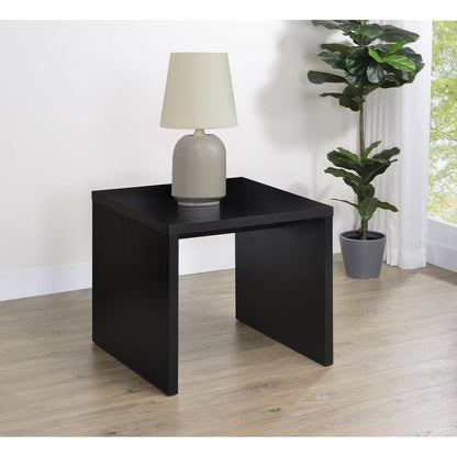 Black Square End Table - Contemporary Style for Living Room