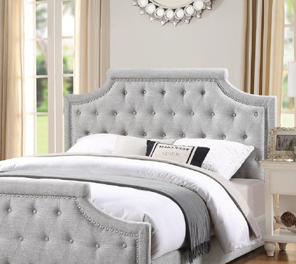 Grey Full Size Bed Frame - Contemporary Bedroom Furniture