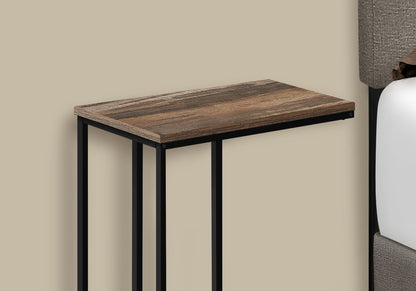 Brown C-Shaped End Table - Modern Side Table