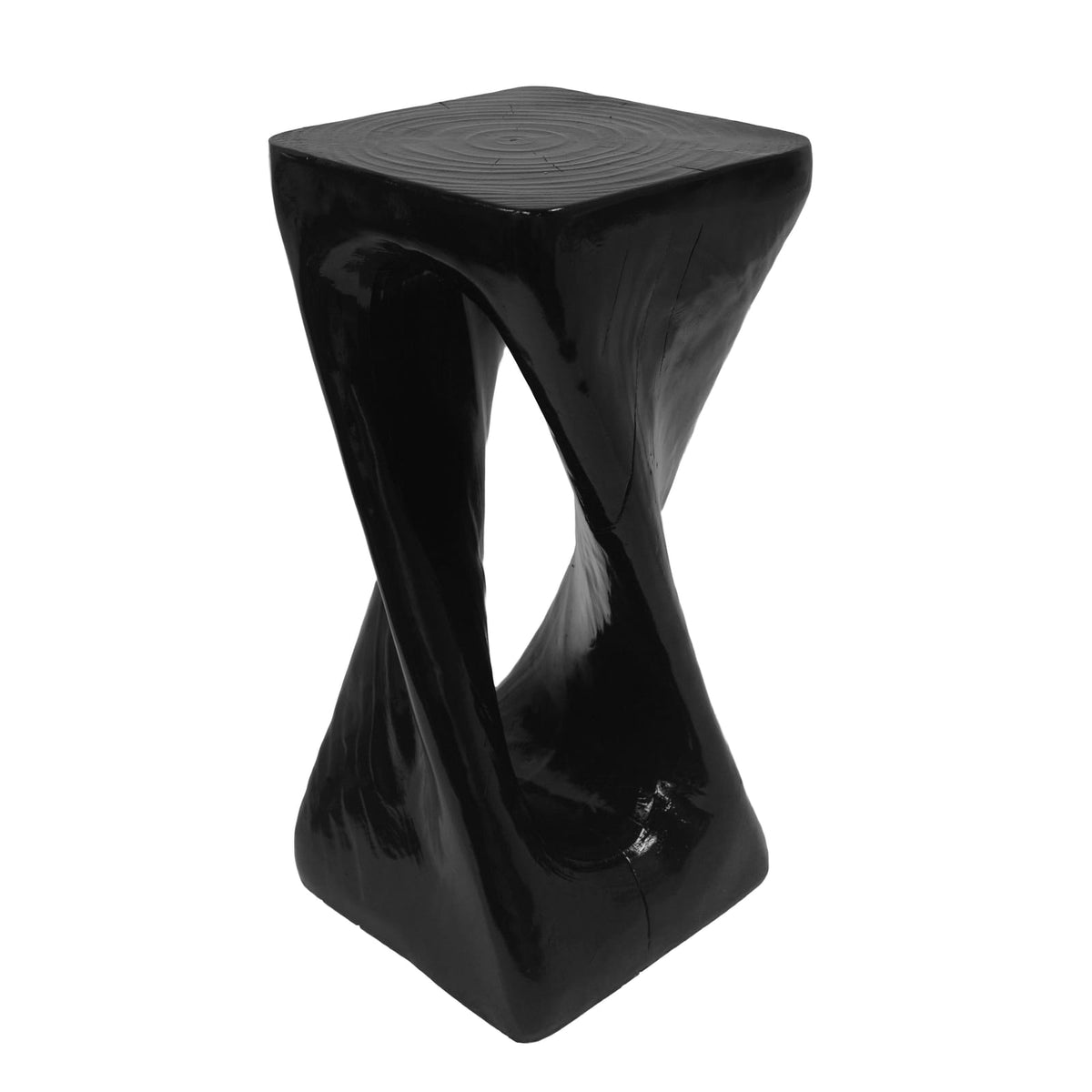 Black Magnesium Oxide Side Table - Outdoor Patio Accent