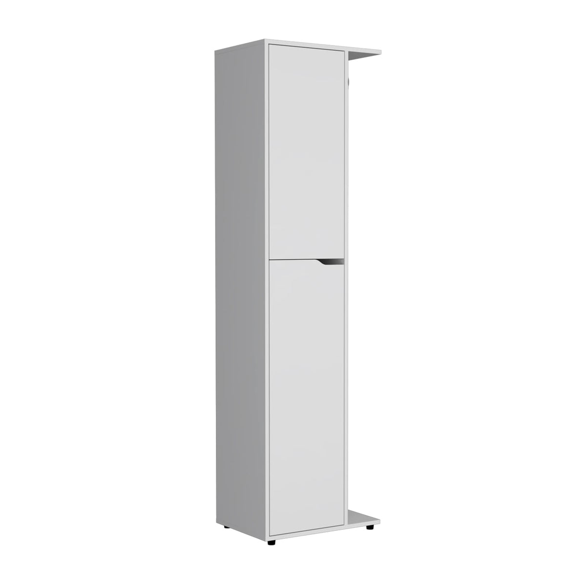 Austin Storage Broom Closet White - Modern Cabinet for Cleaning Tools