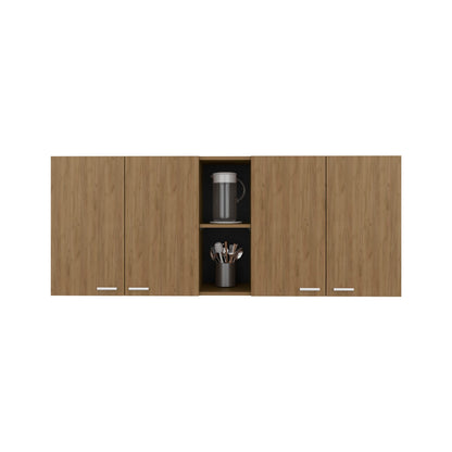 Wall Cabinet 24" H - Four Doors & Storage Shelves for Living Room