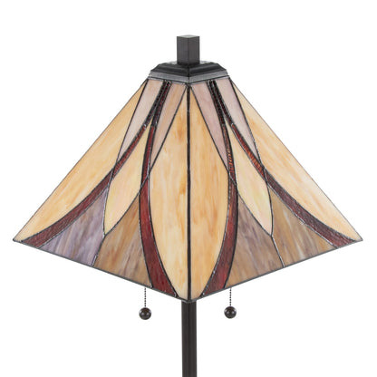 63" Floor Lamp - Bronze, Glass & Metal Bedroom Lighting