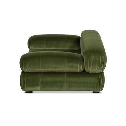 Small Velvet Pet Bed Olive Green Sofa Style For Dogs
