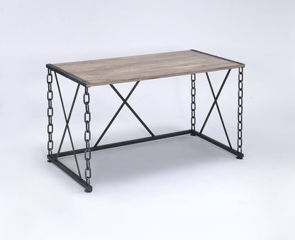 Black Oak Writing Desk - Rectangular Office Table