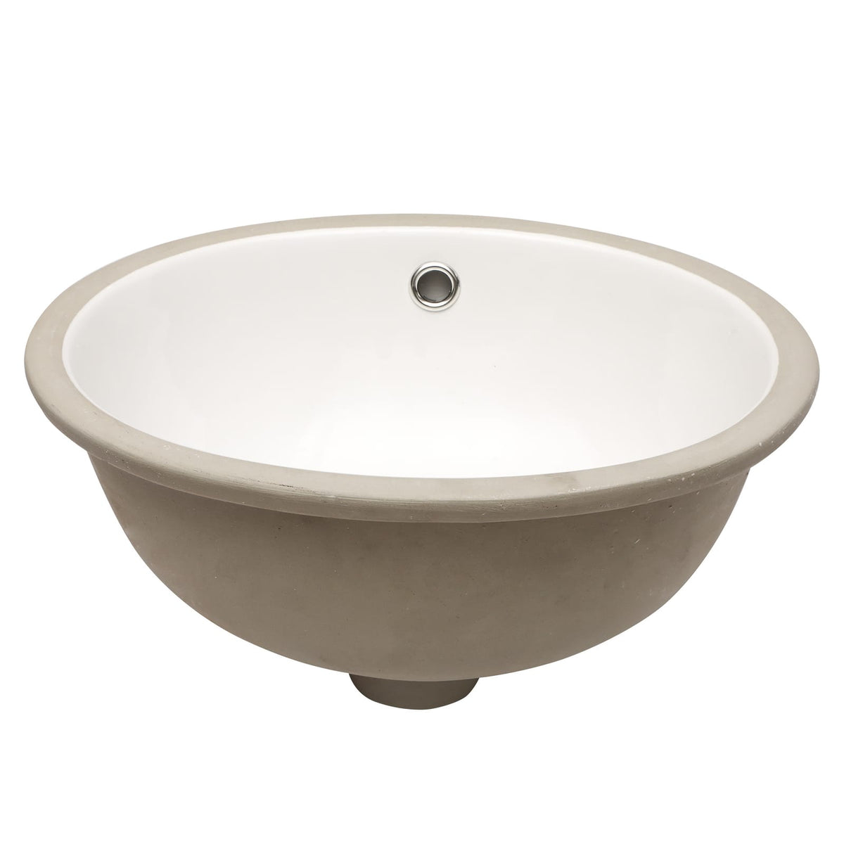 White Ceramic Oval Bathroom Sink - 16.5" x 13.4"